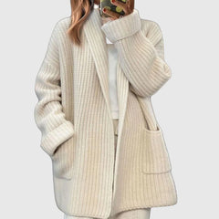 Women's thick knitted cardigan