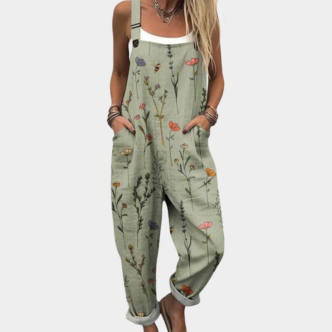Women's Comfortable Floral Printed Jumpsuit