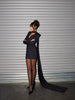 Elegant Asymmetrical With Long Neck Straps Birthday Mini Dress
