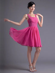 A-line Knee-Length Bridesmaid Dress