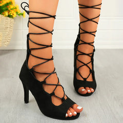 Plus Size 43 Black Stiletto High Heel