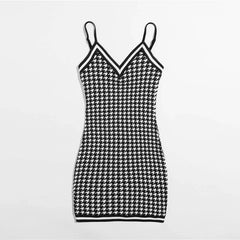 Spaghetti Strap V-Neck Slim Fit Pencil Short Pencil Dresses