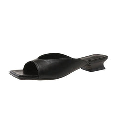 Slipper Square Toe Ladies Mules High Heel