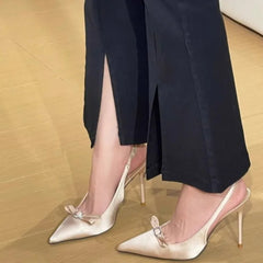 Sandals Elegant Patent Leather Pointed-toe High Heel